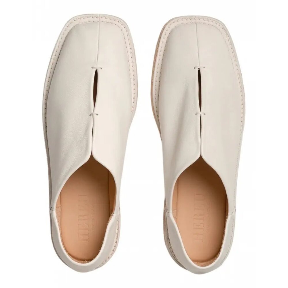 EUC Hereu Lloret Cutout Loafers in Off-White Size EU 36 US 5.5